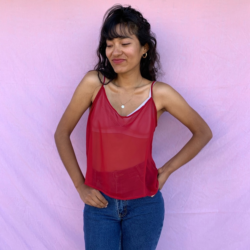 Chiffon American Apparel Cami Top - Picture 5 of 10